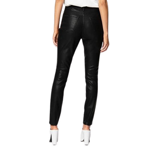 Leather Trouser For Women With Full Button Closer