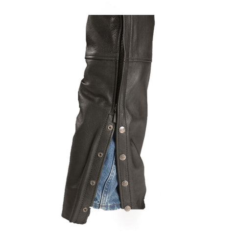 Men Real Leather Chaps With Detachable C. Piece Bikers Leather Chaps